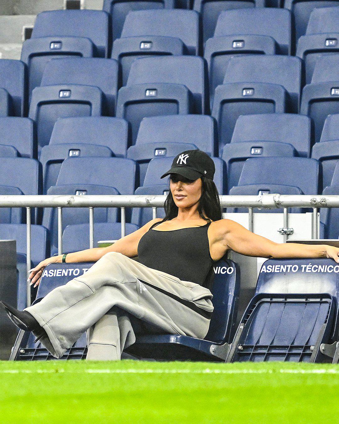 Kim Kardashian impacta en el Bernabéu: las fotos con Florentino Pérez y el mensaje para Vinicius