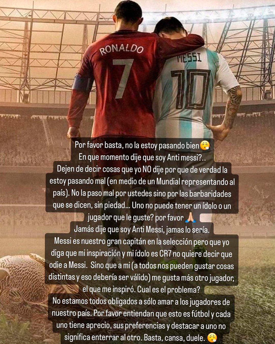 Mundial Femenino: La llaman anti Messi por tatuaje de Cristiano Ronaldo y responde con dura carta a la críticas