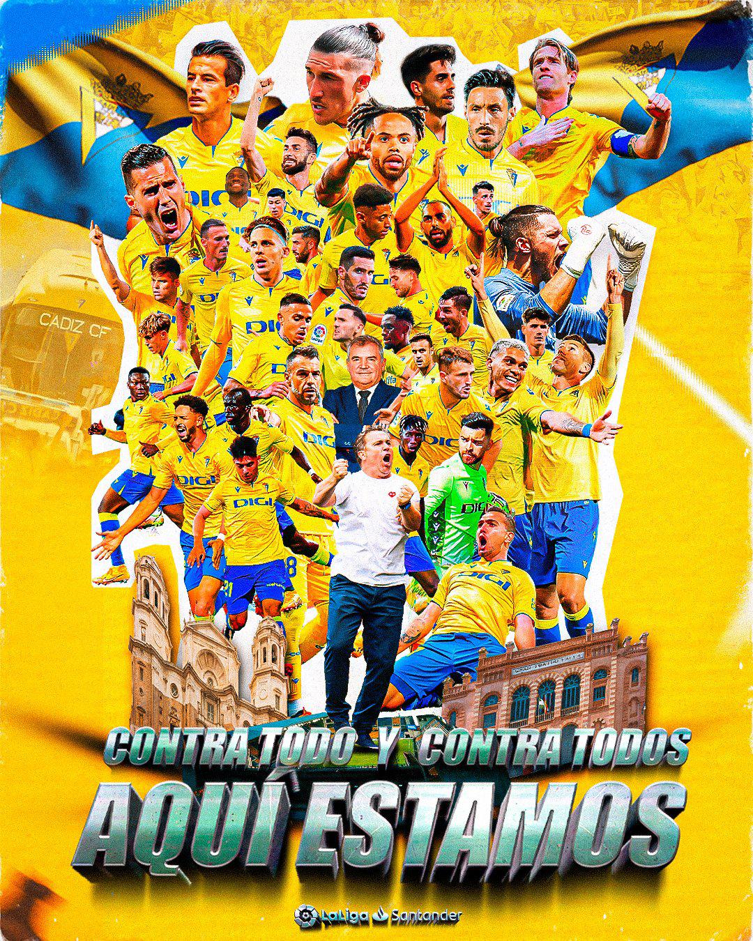 Festejo pletórico del Cádiz, pasos prohibidos de “Choco” Lozano y la caravana del “Submarino” tras salvarse del descenso en España