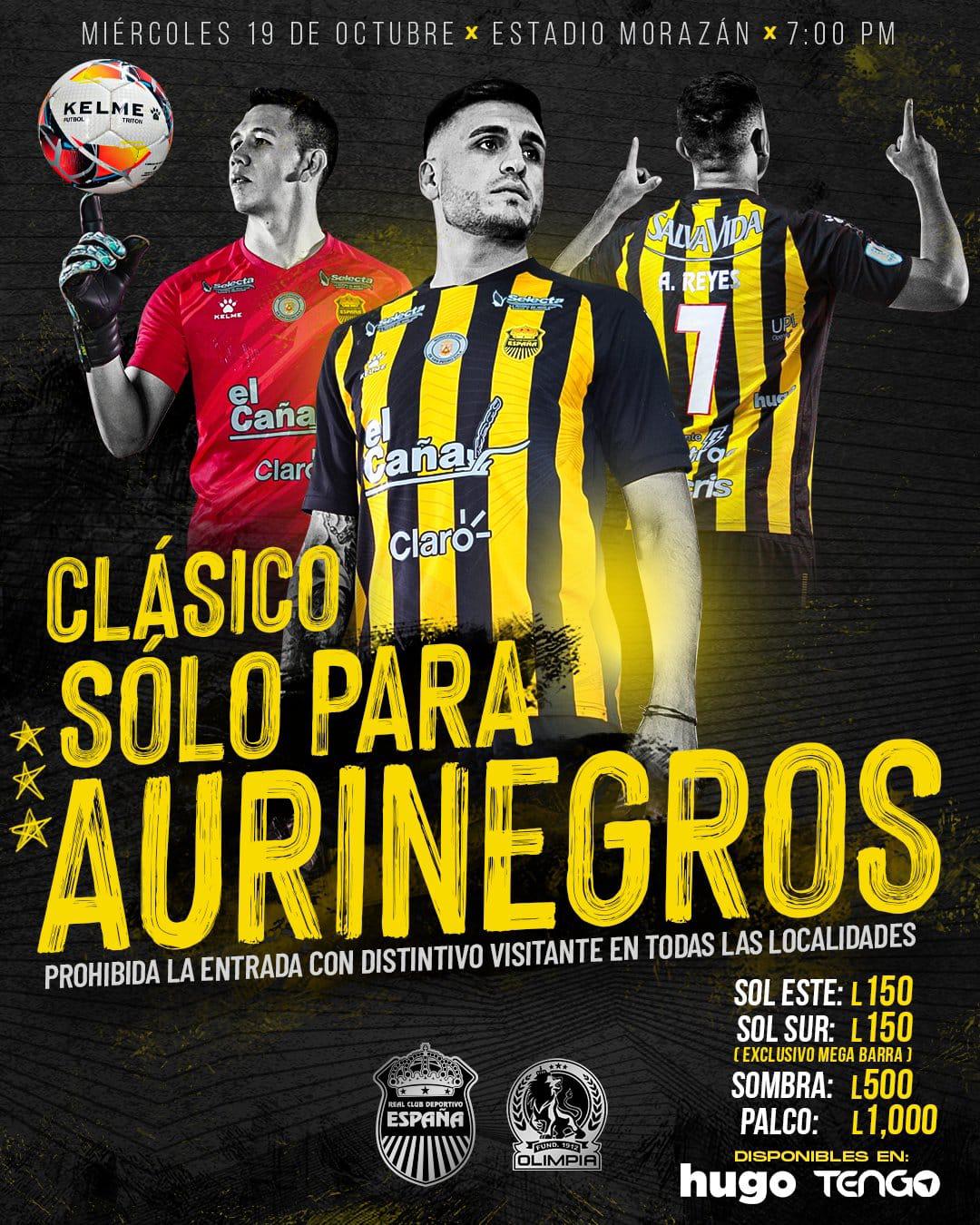 Real España se adelanta con restricciones y anuncia precios para el clásico ante el Olimpia de Pedro Troglio