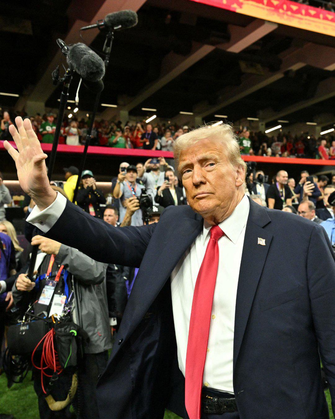 Los famosos que llegaron al Super Bowl LIX: las estrellas del Inter Miami, el Balón de Oro y Trump hizo historia