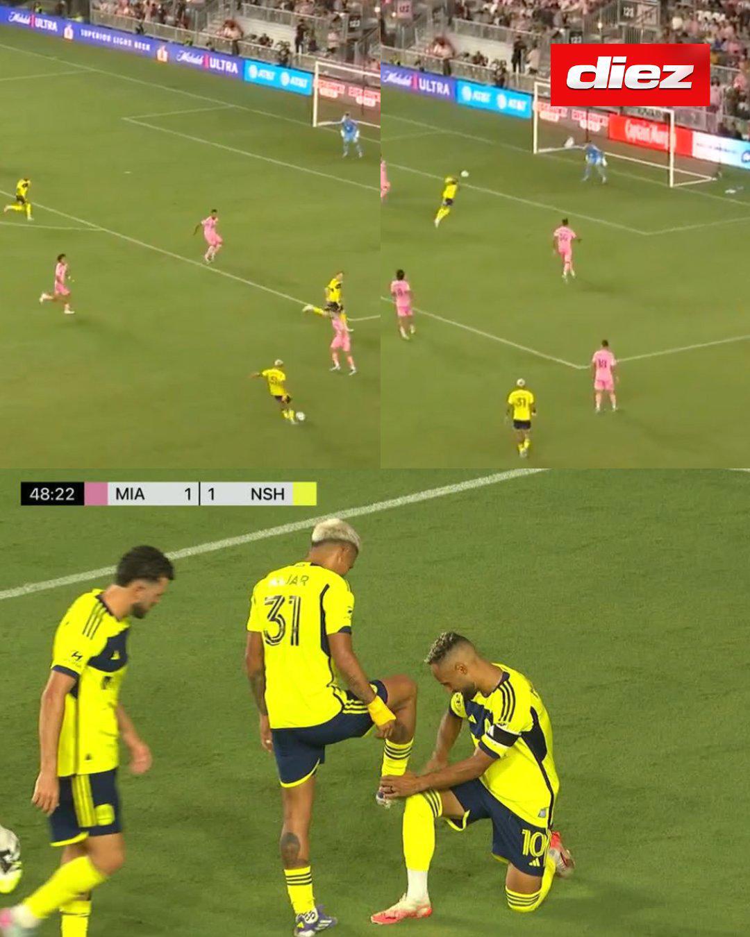 El 'regalo' a Messi, saludo entre Leo y Andy Nájar, celebración del hondureño y el premio que se llevó el 10 del Inter Miami