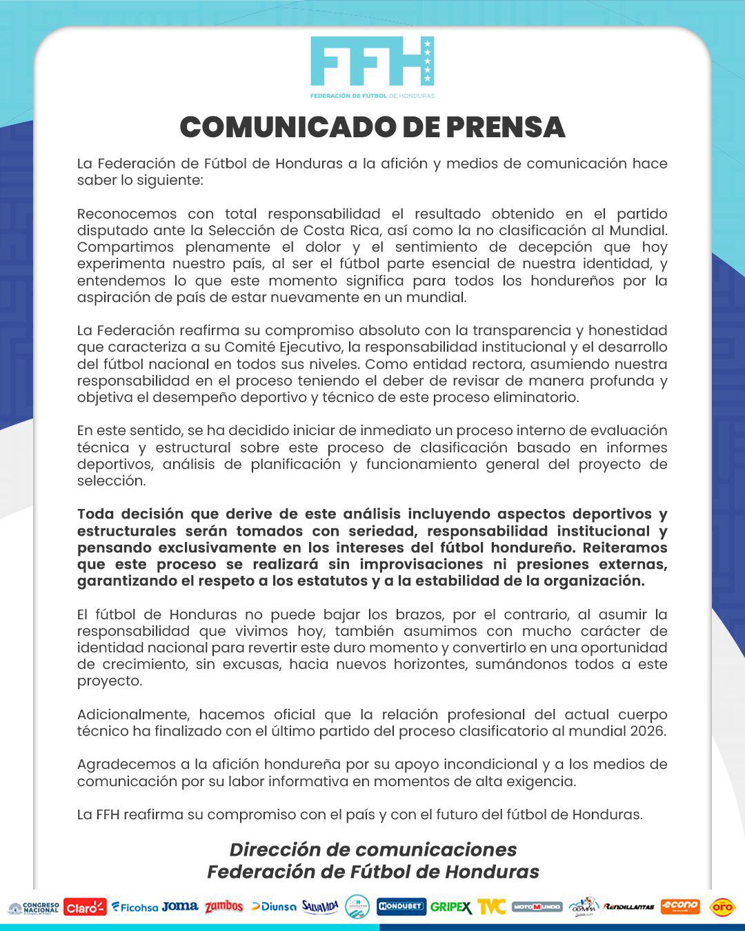 Federación de Fútbol de Honduras afirma que habrá reestructuración y oficializan la salida de Reinaldo Rueda: ¿Quién llega?