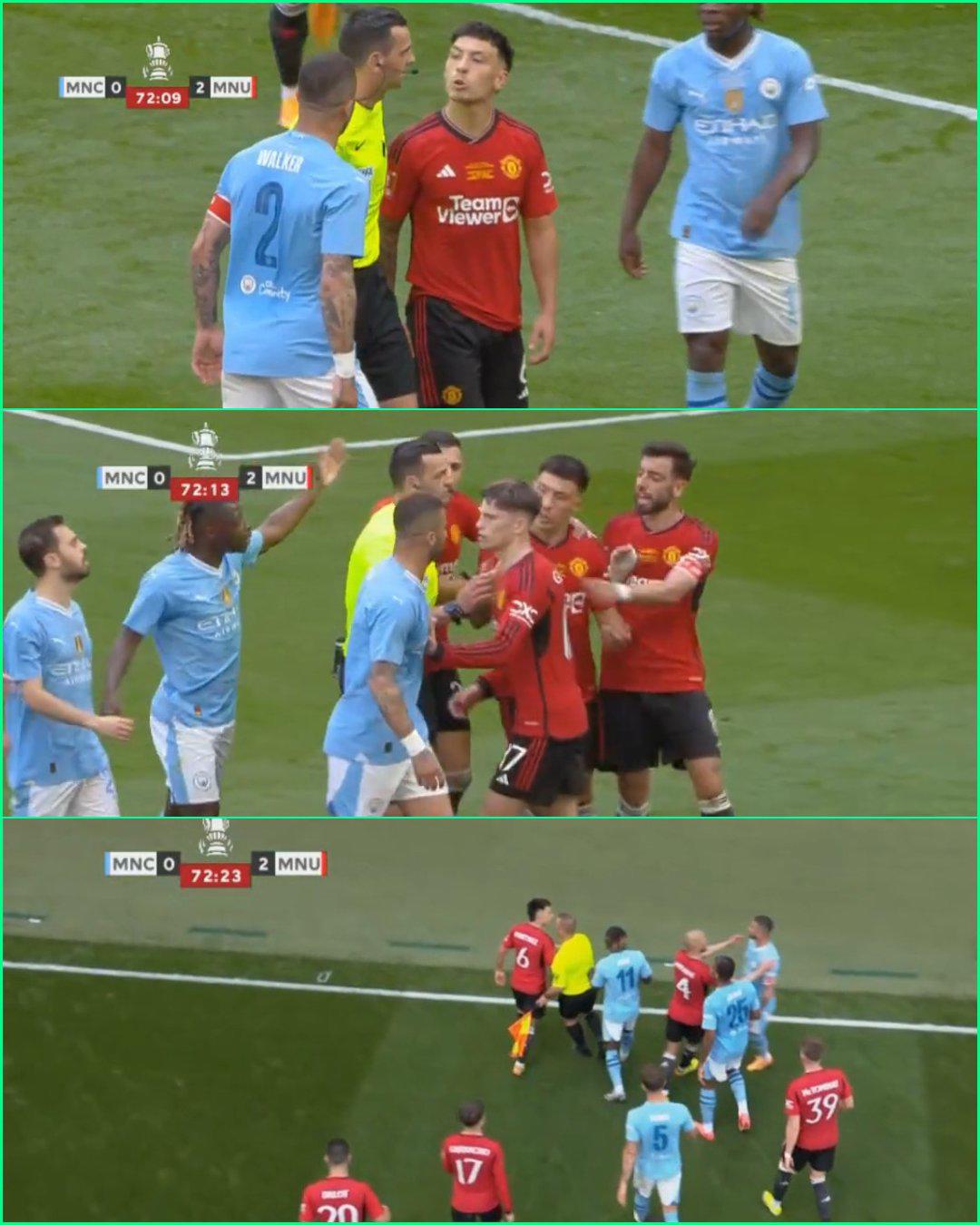 Alocado festejo del United, el motivo de la frustración de Pep Guardiola y Garnacho iguala a Cristiano Ronaldo en FA Cup