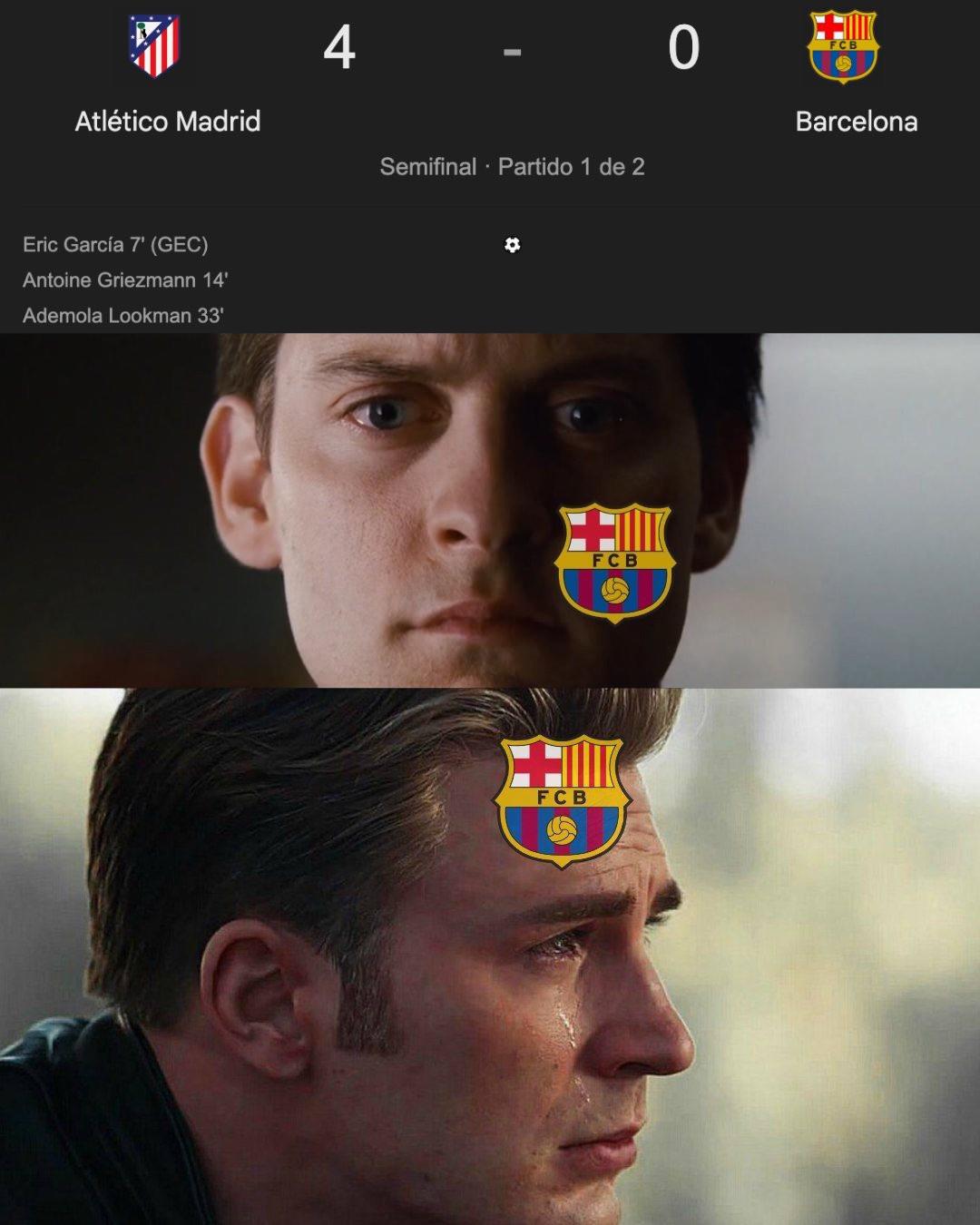 Los crueles memes que humillan de la peor forma al Barcelona por ser goleador por el Atlético en la Copa del Rey