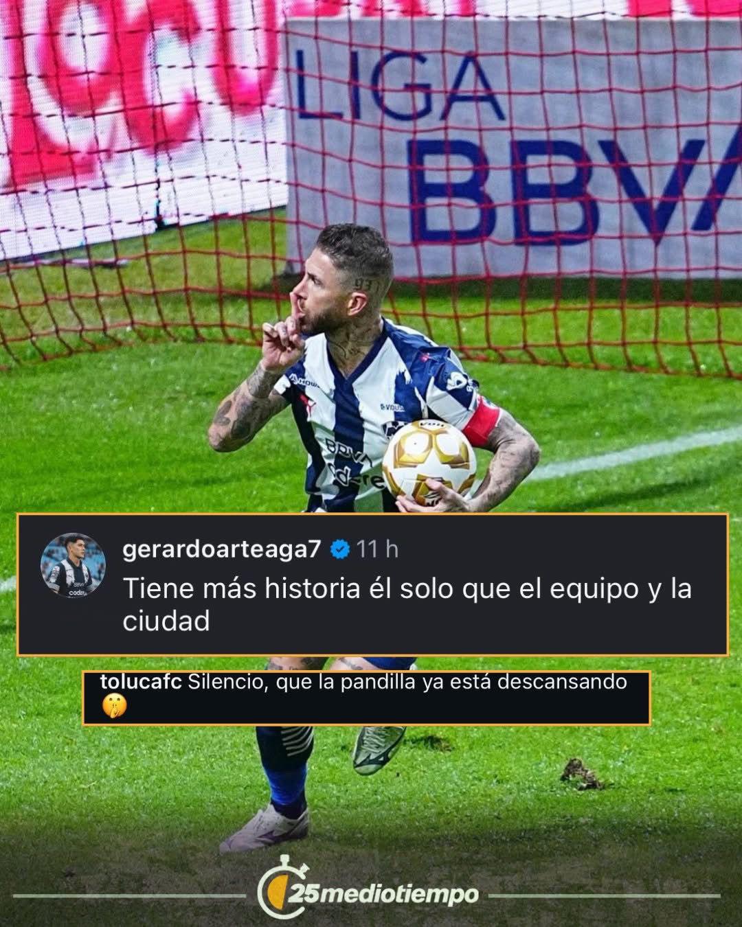 Toluca se burla e insulta a Sergio Ramos tras eliminar a Monterrey y el español le responde: Pinche muerto