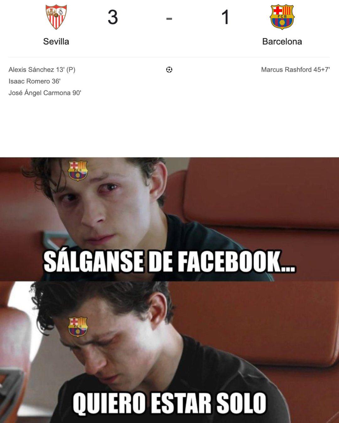 ¡Estallaron las redes! Los memes que dejó la goleada del Sevilla sobre Barcelona y no perdonan a Lewandowski