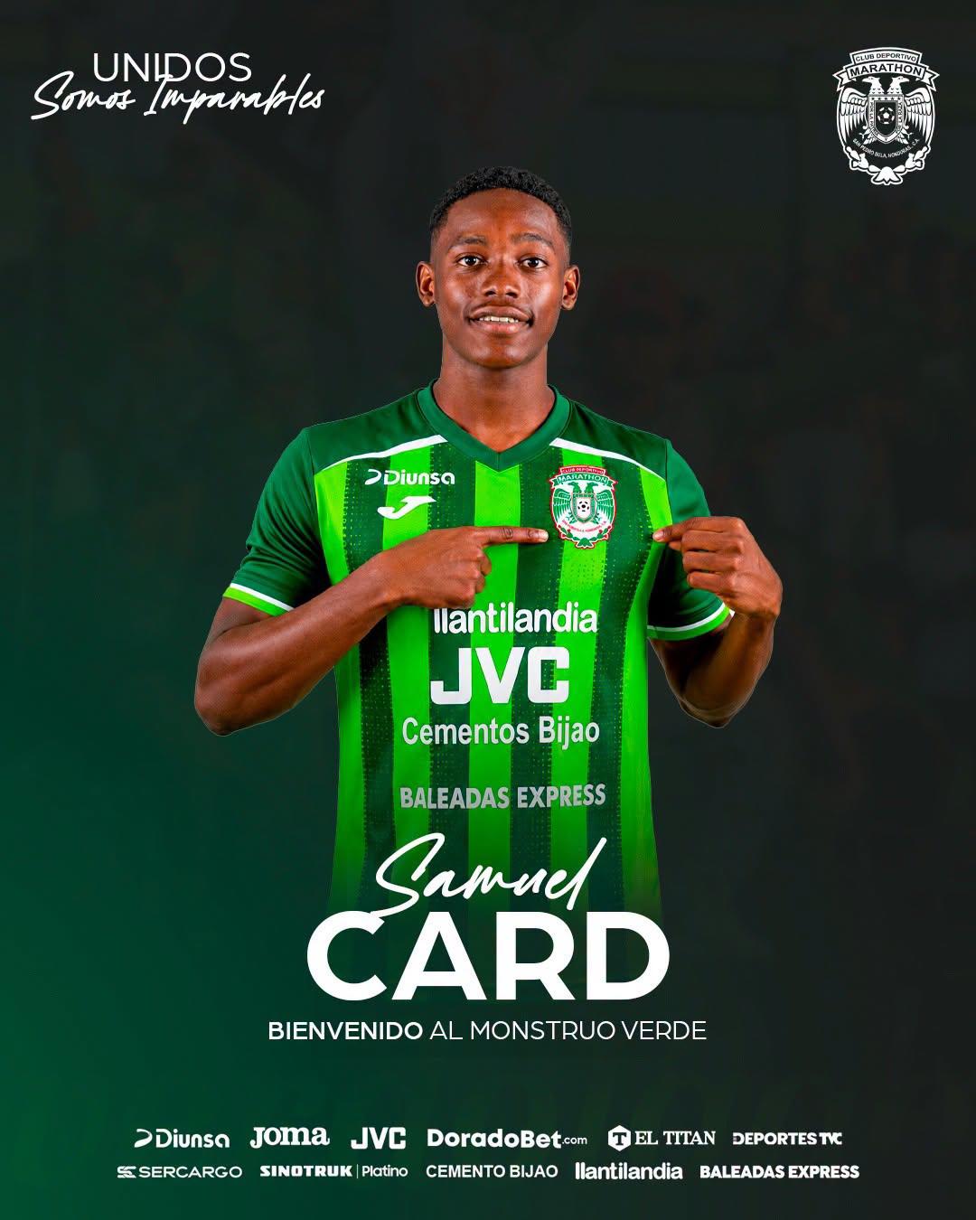 Marathón oficializó el fichaje del carrilero derecho Samuel Card.