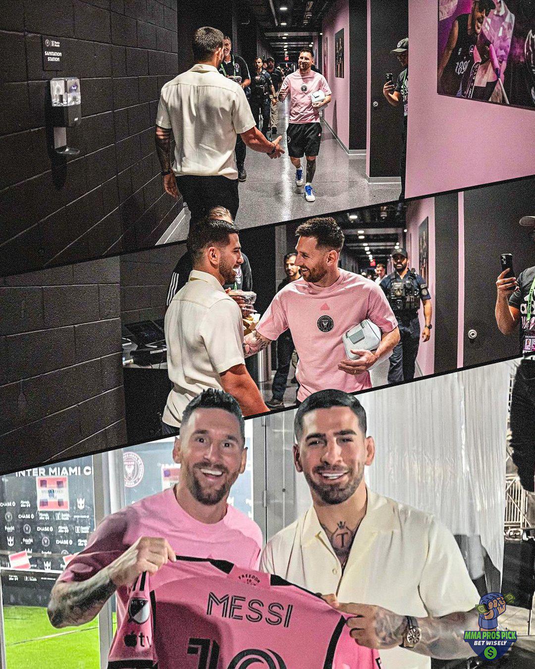 Daddy Yankee sorprendió a Messi con este dorsal en su camisa, abrazo con David Ruiz y enorme gesto Leo