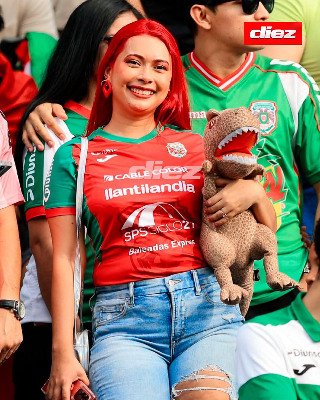 ¿Quién es? Identifican a hermosa aficionada de Marathón y visita especial para la gran final ante Olimpia