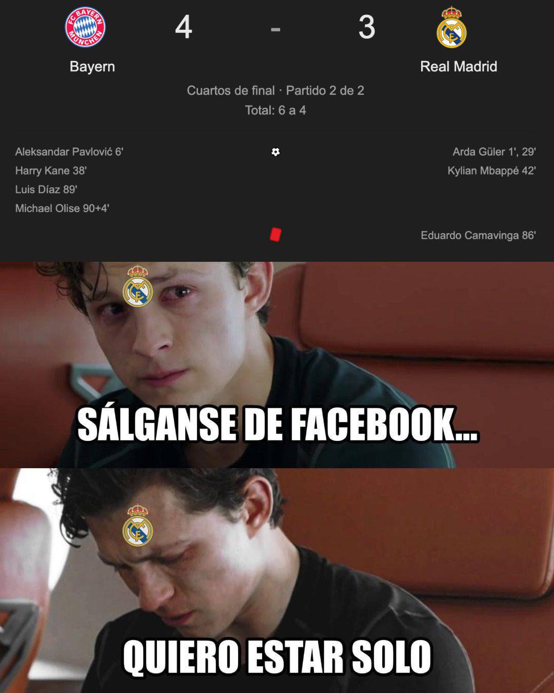 Burlas para el Real Madrid: los memes que dejó la eliminación ante el Bayern en la Champions