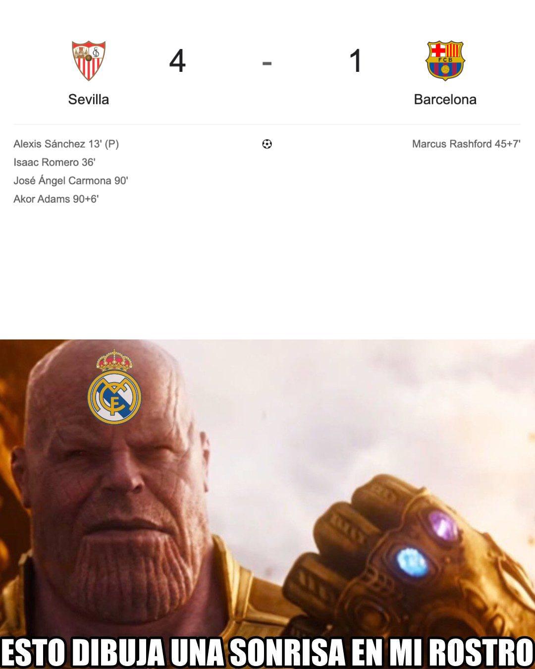 ¡Estallaron las redes! Los memes que dejó la goleada del Sevilla sobre Barcelona y no perdonan a Lewandowski