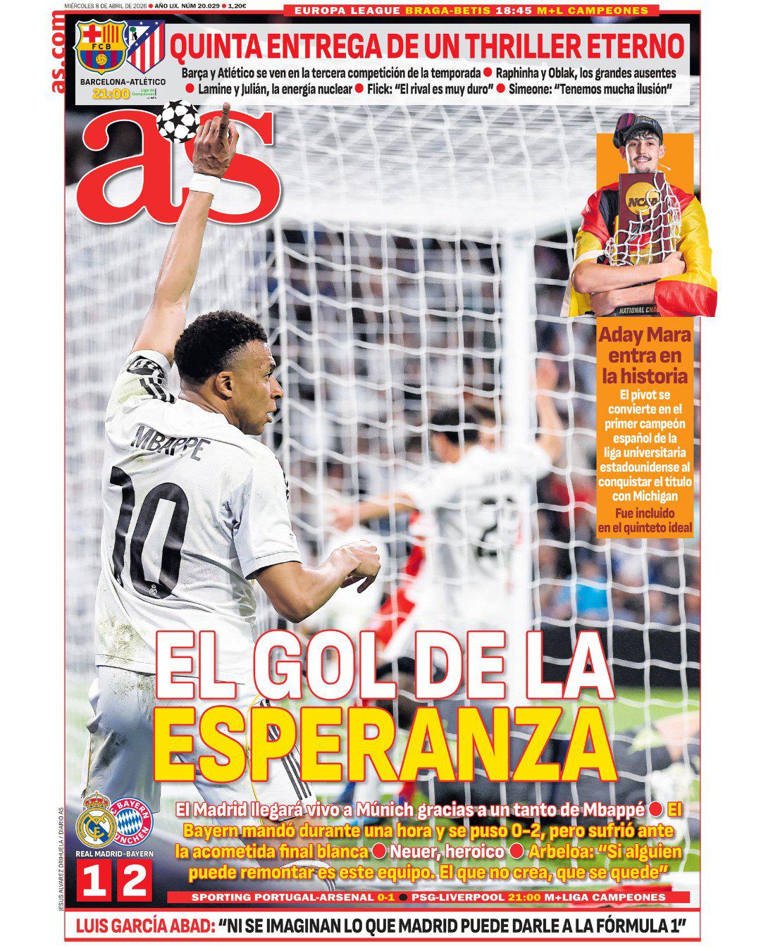 Lo que dice la prensa y la burla al Real Madrid tras caer ante Bayern: Toca remontar en Múnich