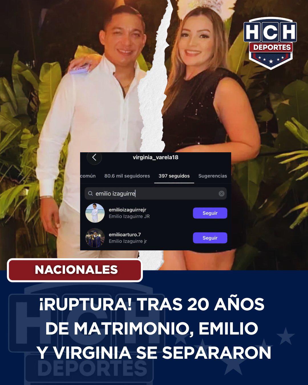 ¿Emilio Izaguirre y Virginia Varela rompieron después de 20 años juntos? Esto se sabe
