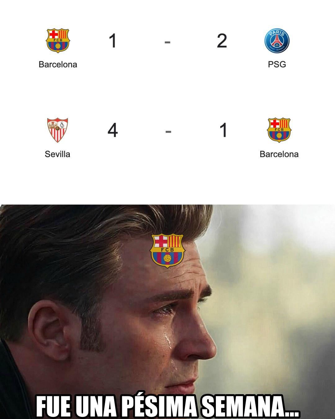 ¡Estallaron las redes! Los memes que dejó la goleada del Sevilla sobre Barcelona y no perdonan a Lewandowski