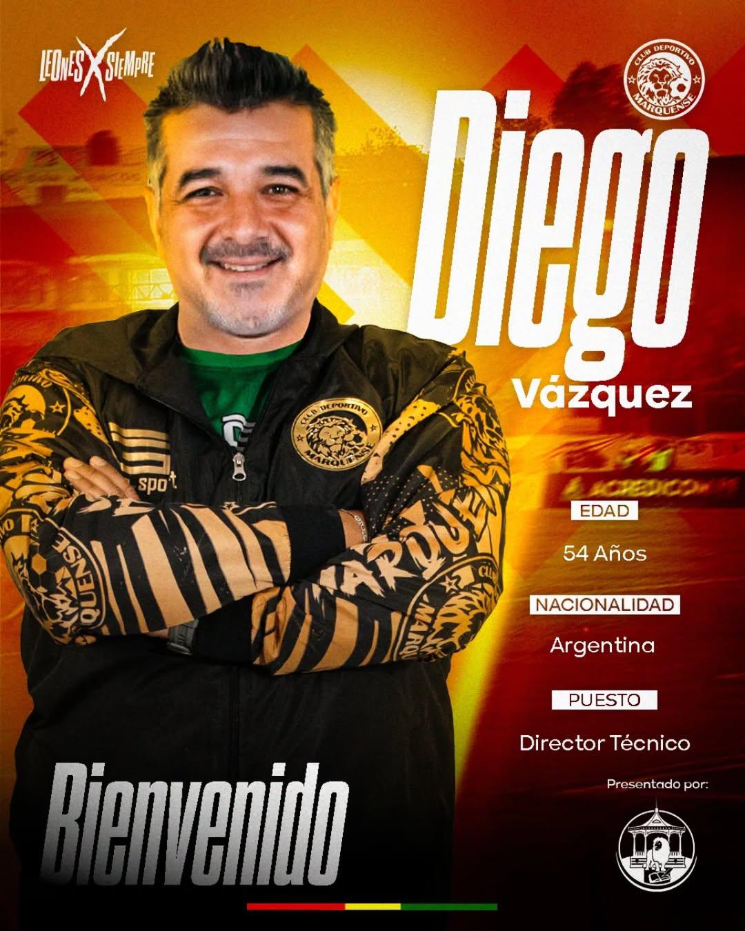 Diego Vázquez es nuevo director técnico del Marquense de Guatemala.