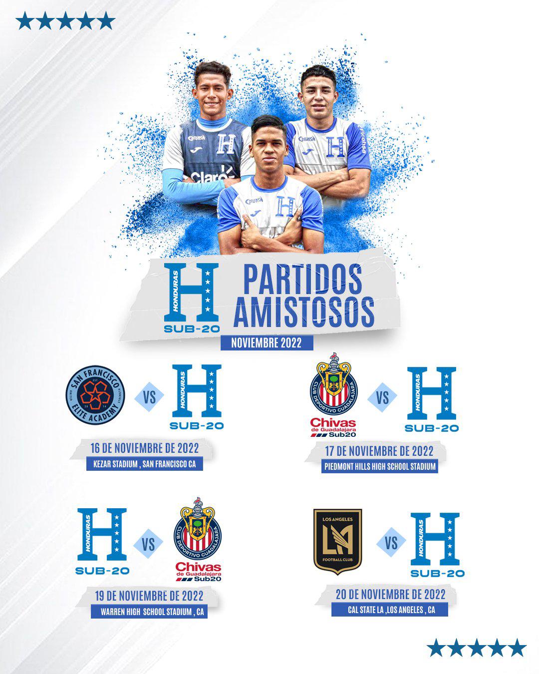 Selección Sub-20 de Honduras se instala en California y recibe visita especial previo a su primer amistoso en Estados Unidos