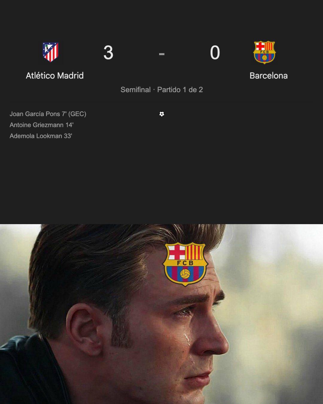 Los crueles memes que humillan de la peor forma al Barcelona por ser goleador por el Atlético en la Copa del Rey