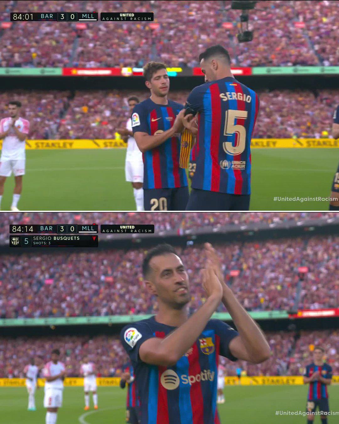 La dura despedida de Busquets y Alba; el nuevo capitán del Barcelona y el que terminó festejando en muletas