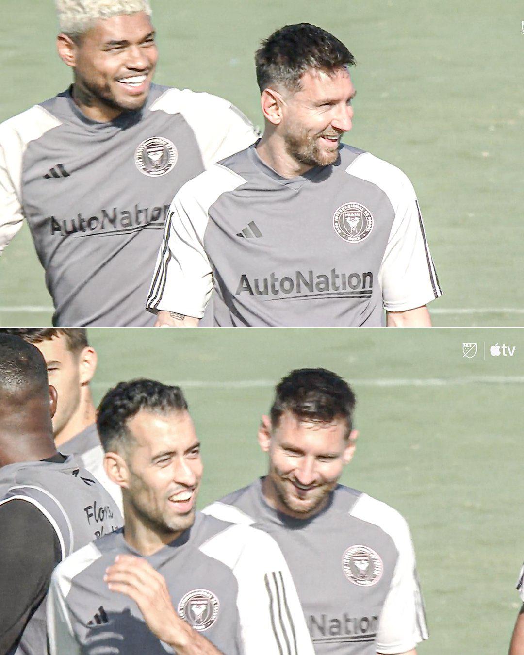 Messi tiene nuevo amigo, visita especial y el reencuentro: Así fue el primer entrenamiento del Leo con el Inter de Miami