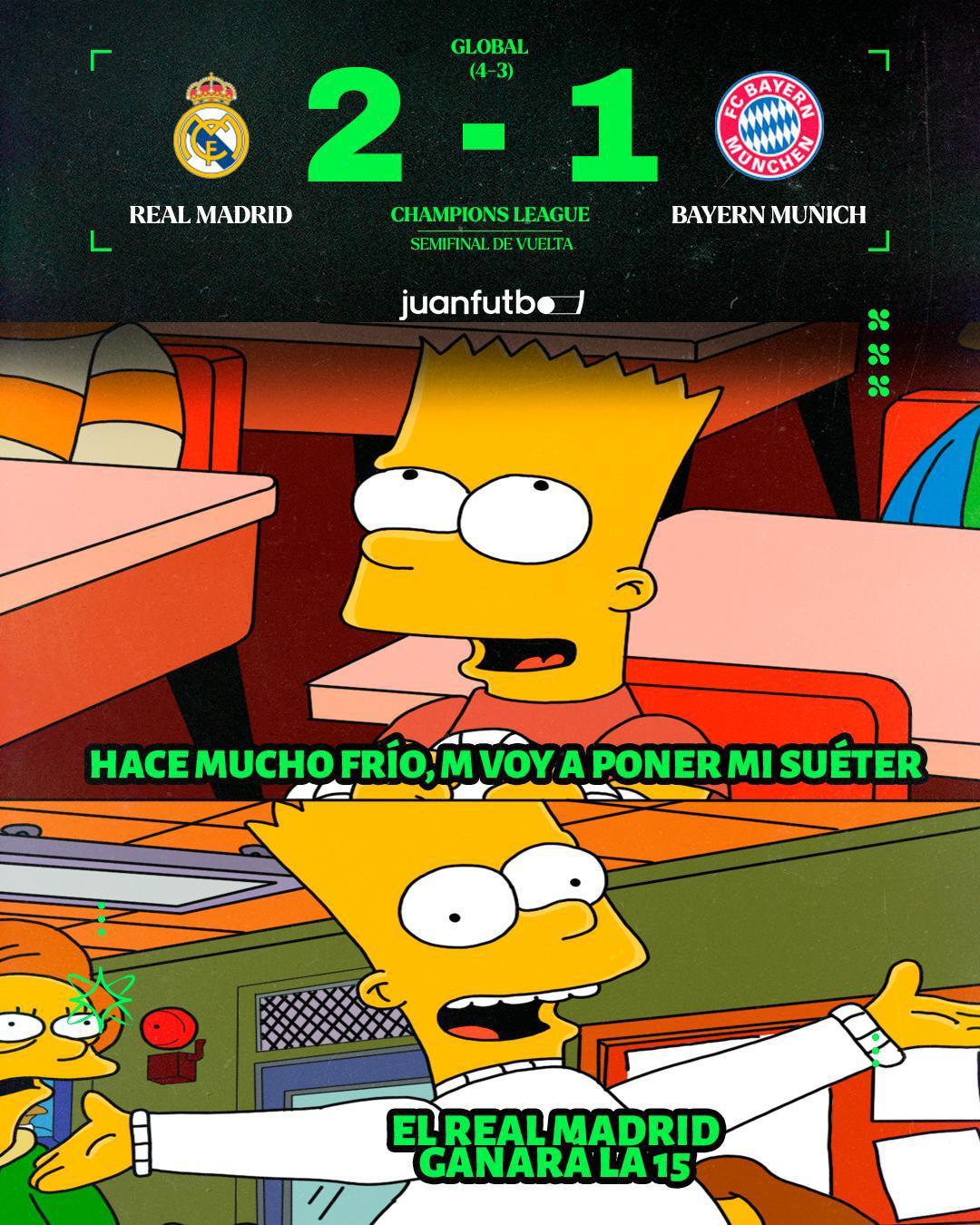 Real Madrid despachó al Bayern de la Champions y estallaron los memes: ¡burlas al Barcelona!
