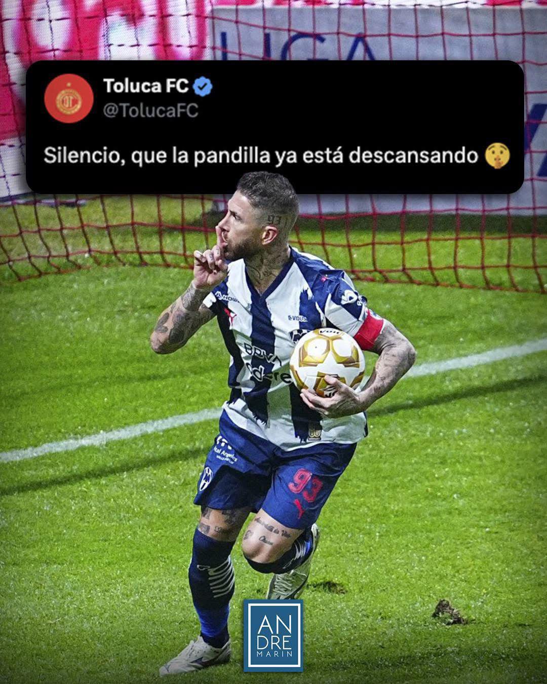 Toluca se burla e insulta a Sergio Ramos tras eliminar a Monterrey y el español le responde: Pinche muerto