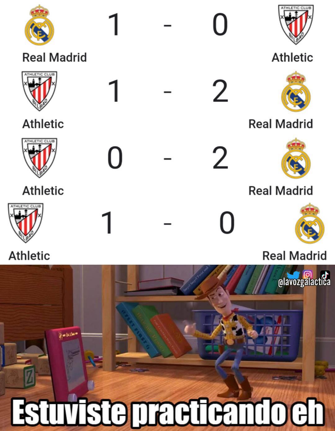 Los memes destrozan al Real Madrid tras ser eliminados de la Copa del Rey por el Athletic Bilbao