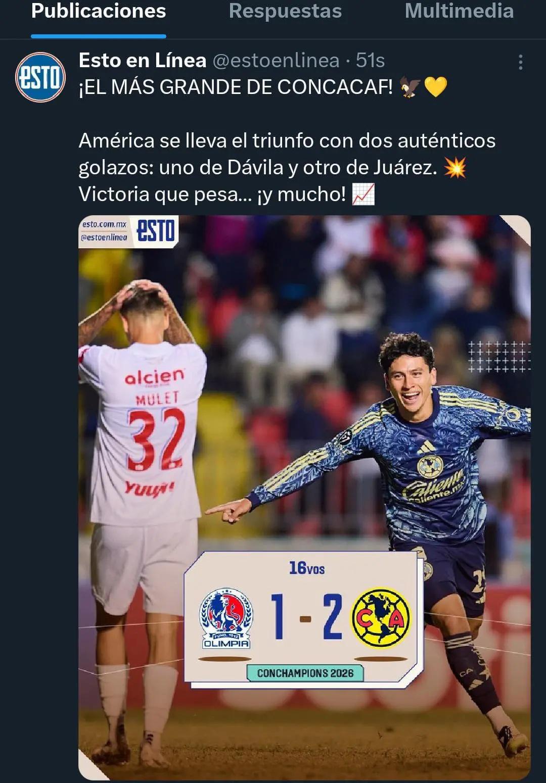 Fue cobarde, tuvo miedo y a punto de hacer el ridículo: así reaccionó la prensa a la derrota de Olimpia ante el América