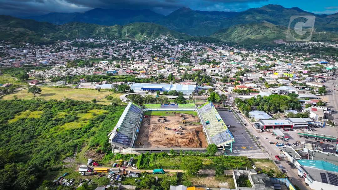 ¿Será como el Nacional? Así lucen los avances en el cambio césped del estadio Juan Ramón Brevé Vargas de Olancho