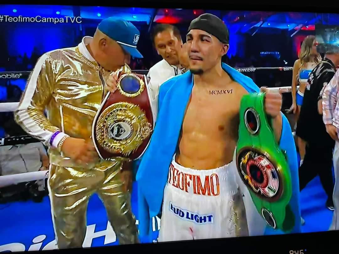 ¡Así lo mandó a la lona! Teófimo López y su resurrección ante Pedro Campa: la bandera de Honduras presente