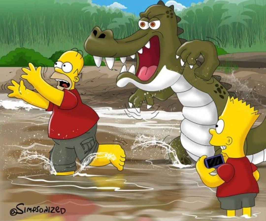 Así se verían Los Simpson en Costa Rica y Panamá. ¡Atención con Navas y Román!