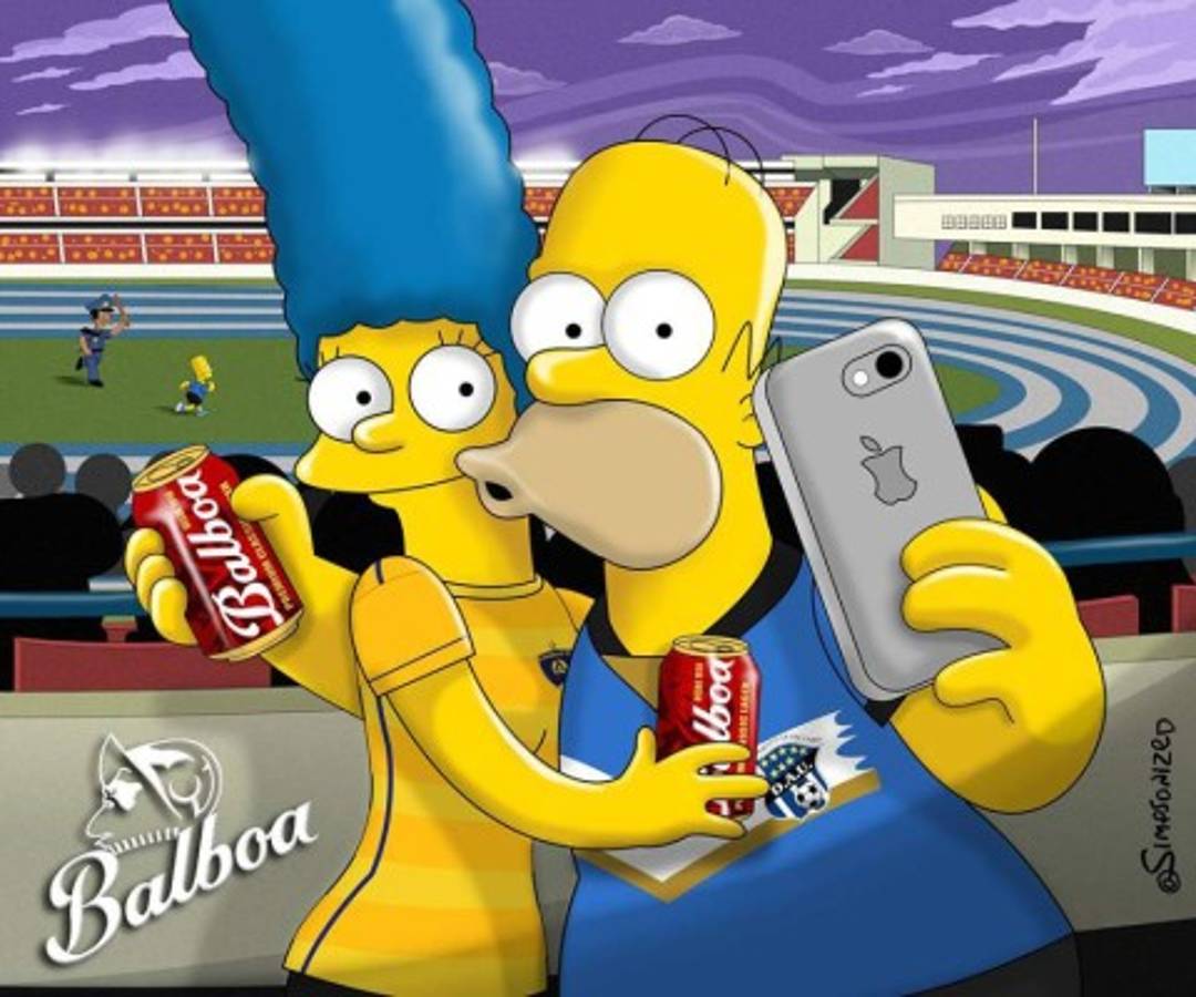 Así se verían Los Simpson en Costa Rica y Panamá. ¡Atención con Navas y Román!