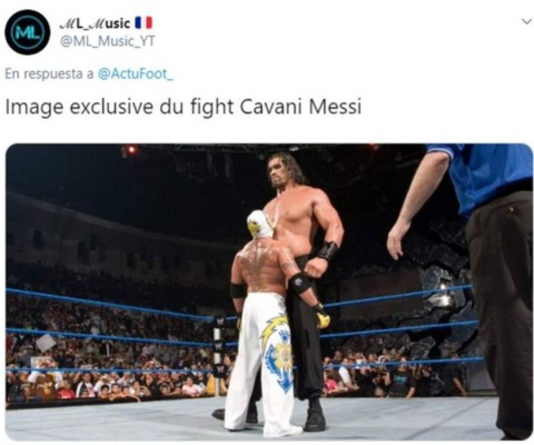 Los memes humillan a Messi tras su cruce con Cavani en el Argentina-Uruguay