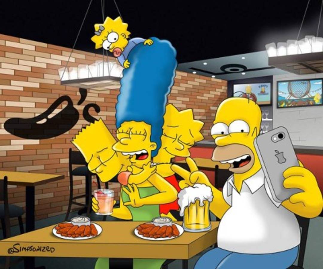 Así se verían Los Simpson en Costa Rica y Panamá. ¡Atención con Navas y Román!