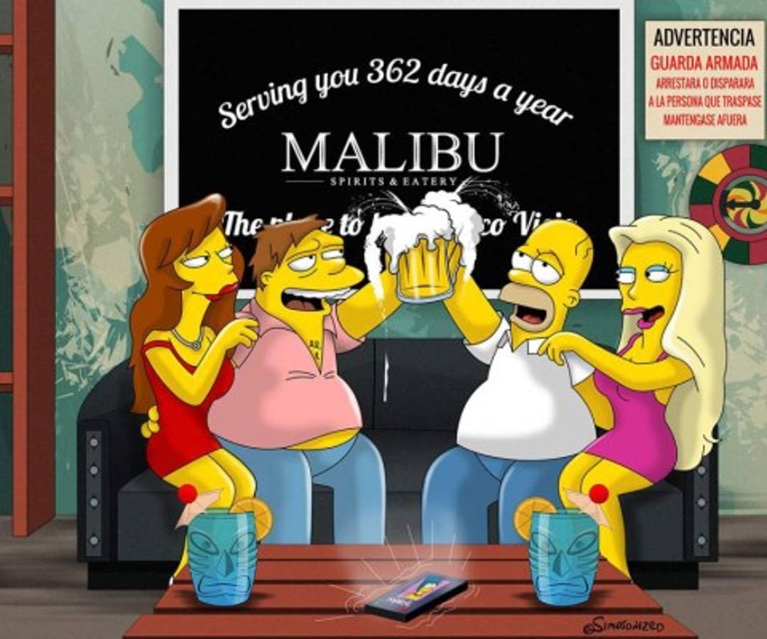 Así se verían Los Simpson en Costa Rica y Panamá. ¡Atención con Navas y Román!