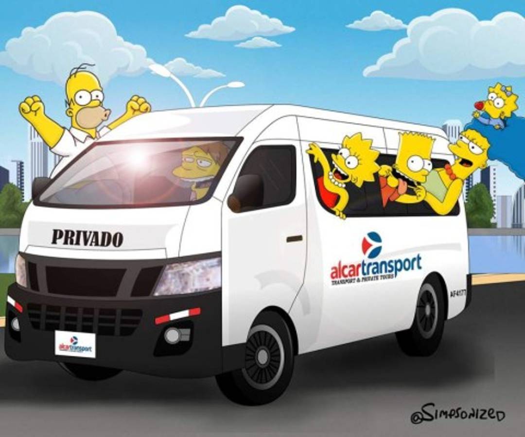 Así se verían Los Simpson en Costa Rica y Panamá. ¡Atención con Navas y Román!