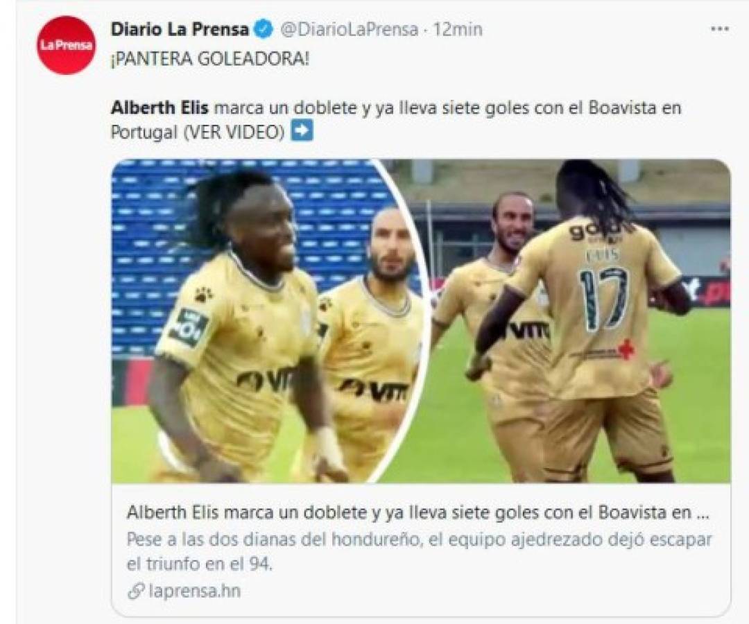 En medios y redes: Lo que dicen del doblete de Alberth Elis en empate de Boavista ante Santa Clara