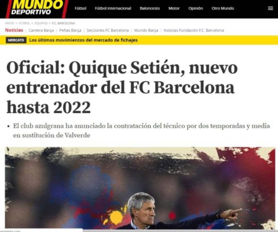 Prensa española sobre Setién: 'Dispone de cinco meses para hacer jugar al Barça a su modo”