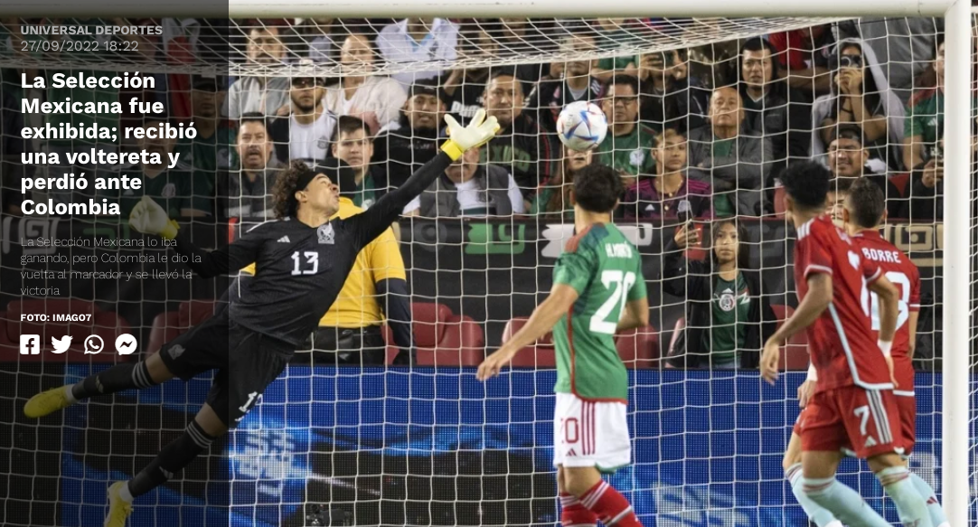 Las duras portadas que le dedicaron a México luego de su papelón contra Colombia y lo que dijo David Faitelson