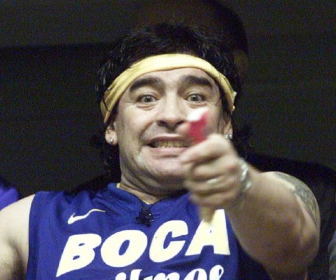 ¡Un hincha más! Las mejores fotos de Diego Maradona apoyando a Boca Juniors