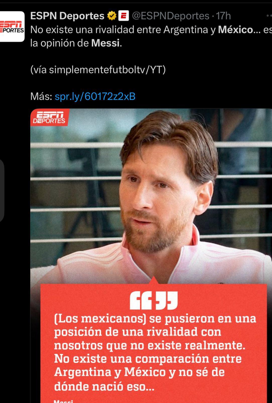 Odiado juegan en galaxias distintas: la reacción de Faitelson y la prensa mexicana tras las palabras de Messi