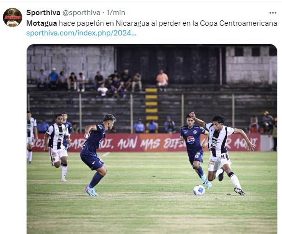 Lo que dice la prensa hondureña sobre la derrota de Motagua ante Diriangén en la Copa Centroamericana de Concacaf