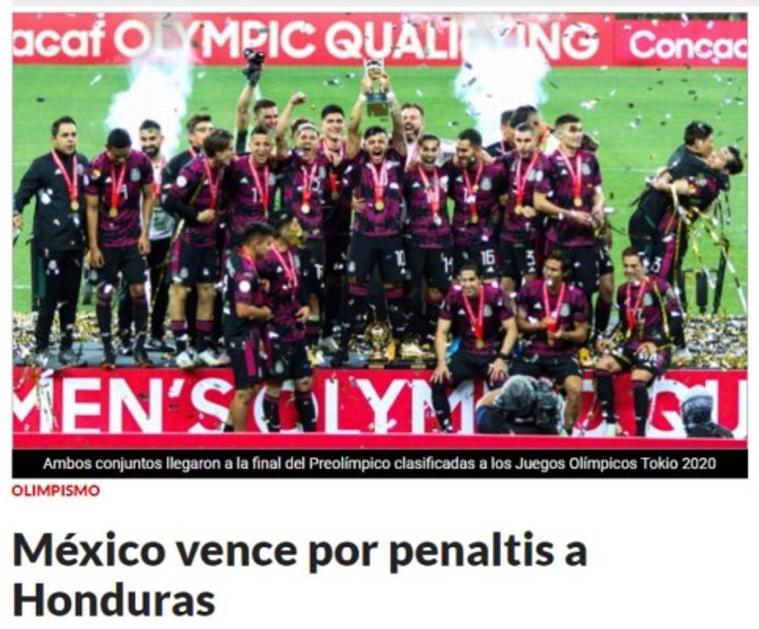 Lo que dice la prensa luego de que Honduras cayera contra México: ''Qué Preolímpico firmaron los catrachos''