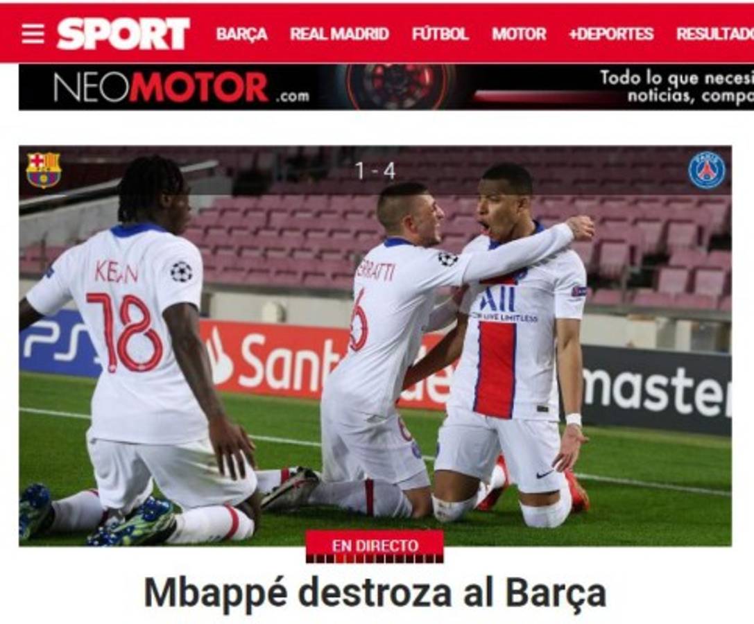 'Penoso, desastroso, humillación”: la prensa mundial y sus duros titulares tras la goleada del PSG al Barcelona