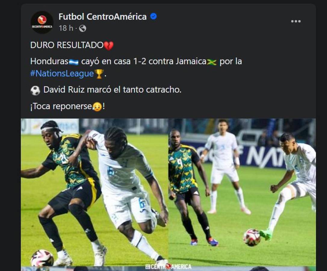 Prensa internacional se sorprendió por derrota de Honduras y en Jamaica festejan la victoria en Nations League