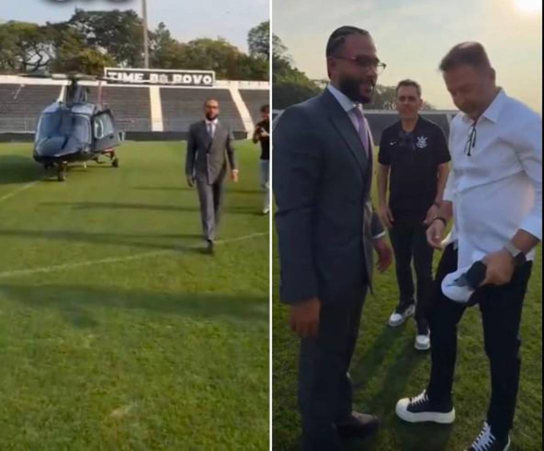 Llegó en helicóptero, su dorsal y locura de los hinchas: Así fue la presentación de Memphis Depay con el Corinthians de Brasil