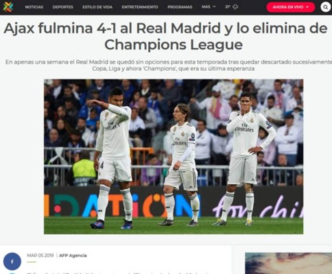 La prensa se hace sentir sobre fracaso del Real Madrid: 'Papelón', 'Luto' y 'Fracaso'