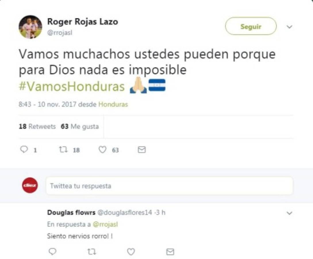 Los mensajes de los jugadores previo al juego de Honduras-Australia