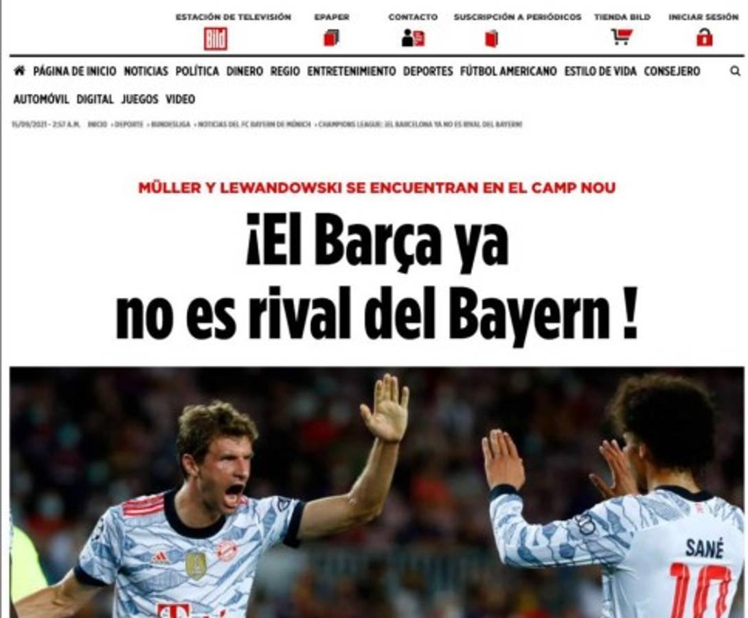 'Ya no es rival': Lo que dice la prensa mundial tras humillante derrota del Barcelona ante Bayern Múnich