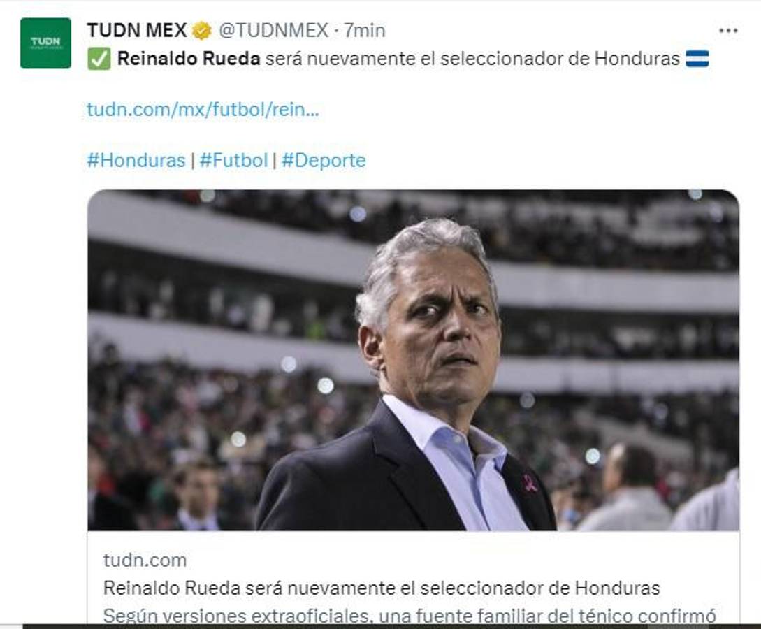Lo que dice la prensa hondureña sobre la llegada de Reinaldo Rueda a la Selección Nacional: “Ojalá pueda unir al país”